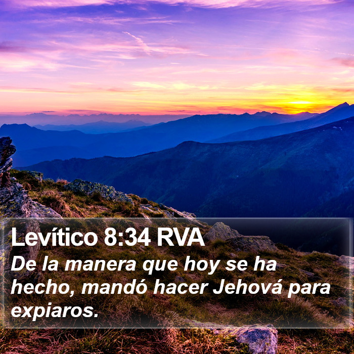 Levítico 8:34 RVA Bible Study