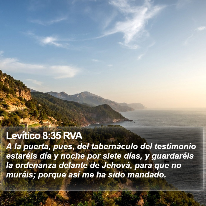 Levítico 8:35 RVA Bible Study