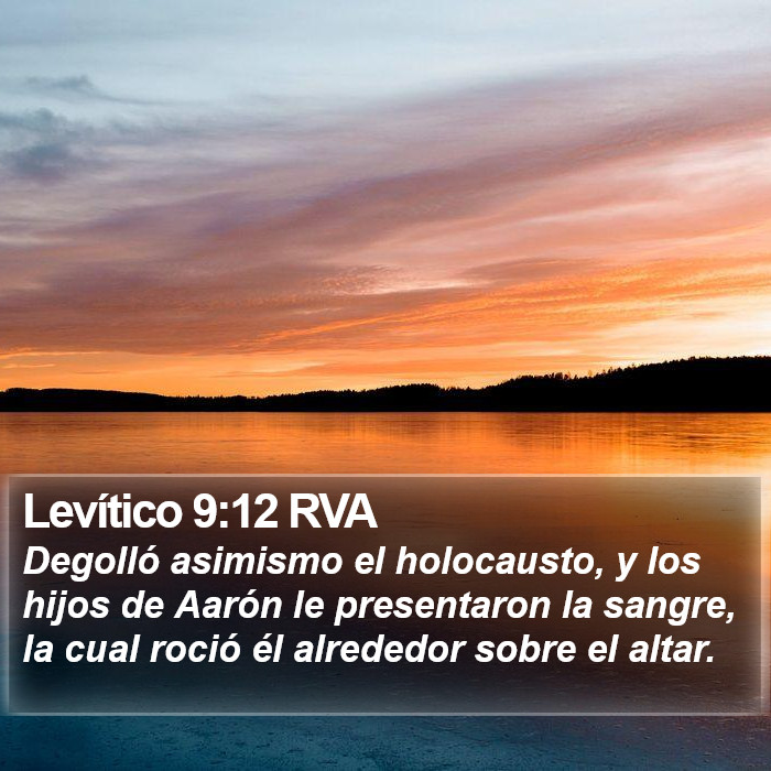 Levítico 9:12 RVA Bible Study