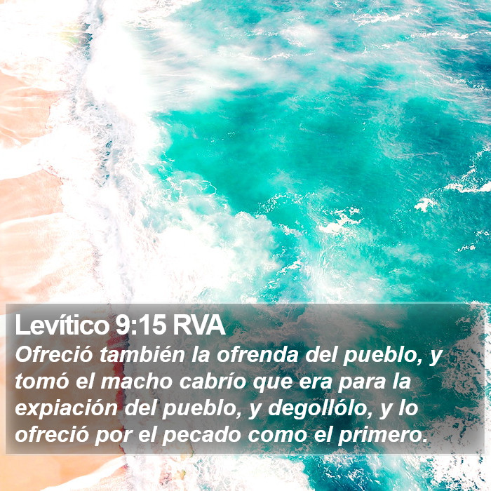 Levítico 9:15 RVA Bible Study