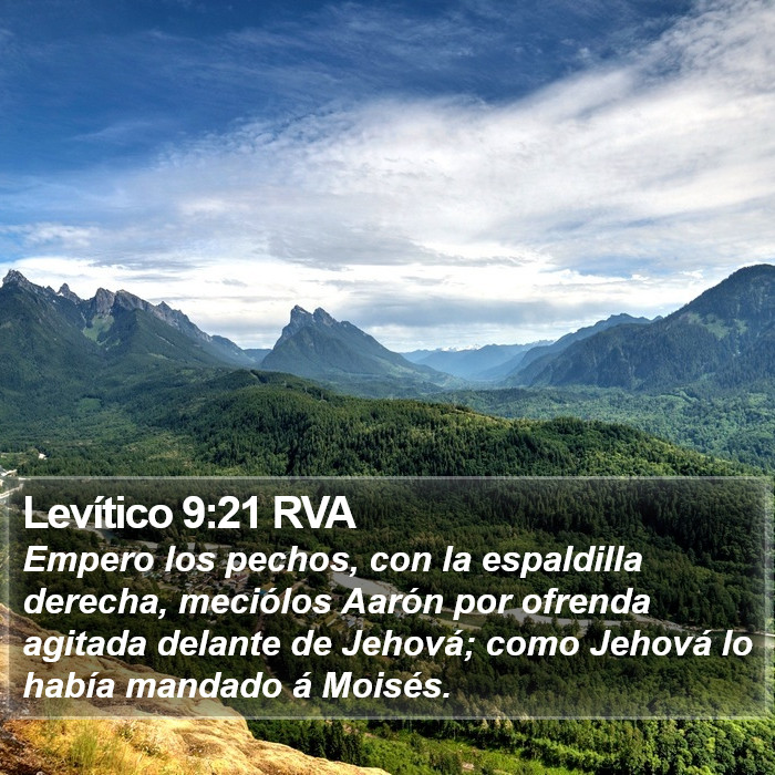 Levítico 9:21 RVA Bible Study