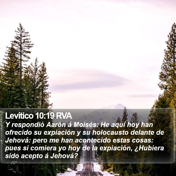 Levítico 10:19 RVA Bible Study