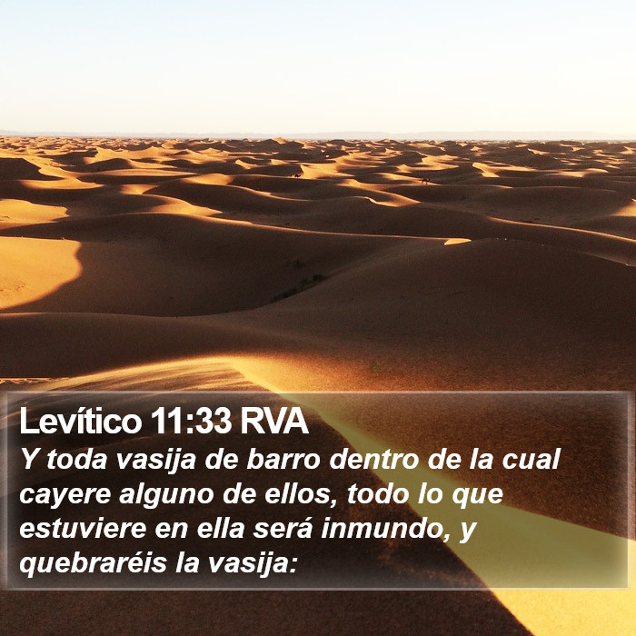 Levítico 11:33 RVA Bible Study