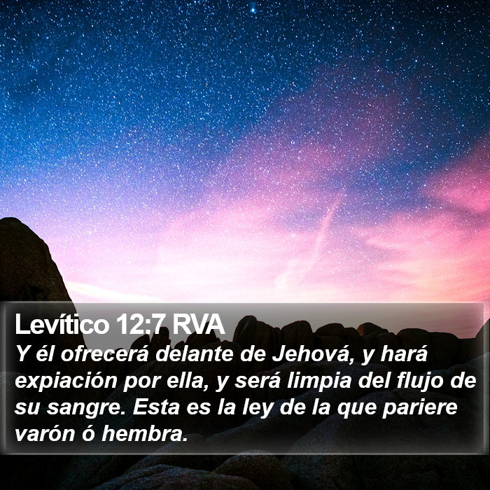 Levítico 12:7 RVA Bible Study