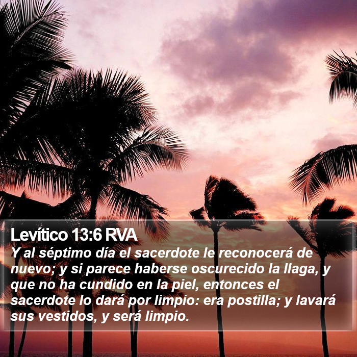 Levítico 13:6 RVA Bible Study