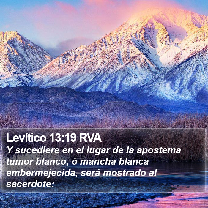 Levítico 13:19 RVA Bible Study