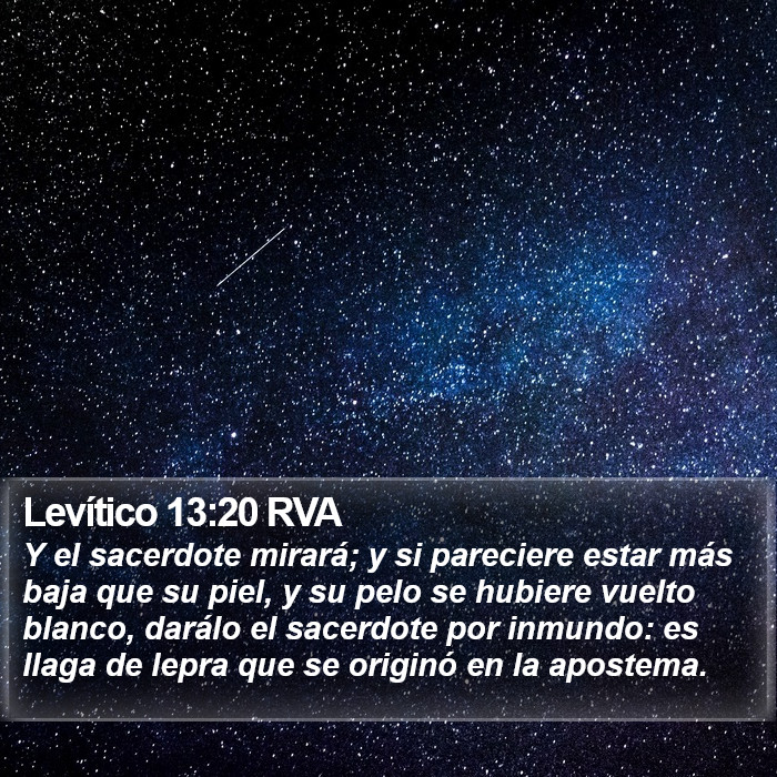 Levítico 13:20 RVA Bible Study