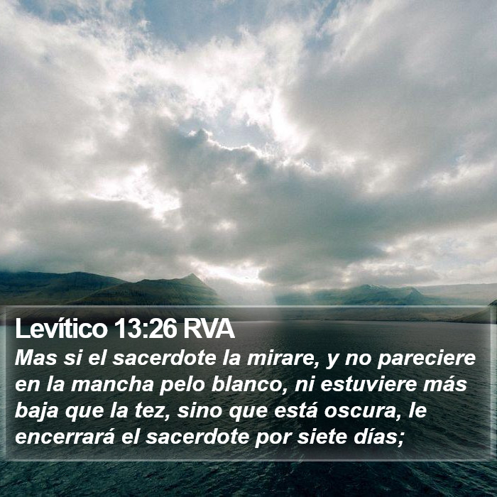 Levítico 13:26 RVA Bible Study