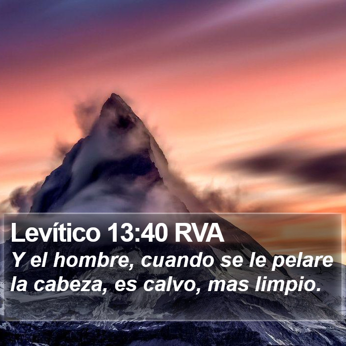 Levítico 13:40 RVA Bible Study