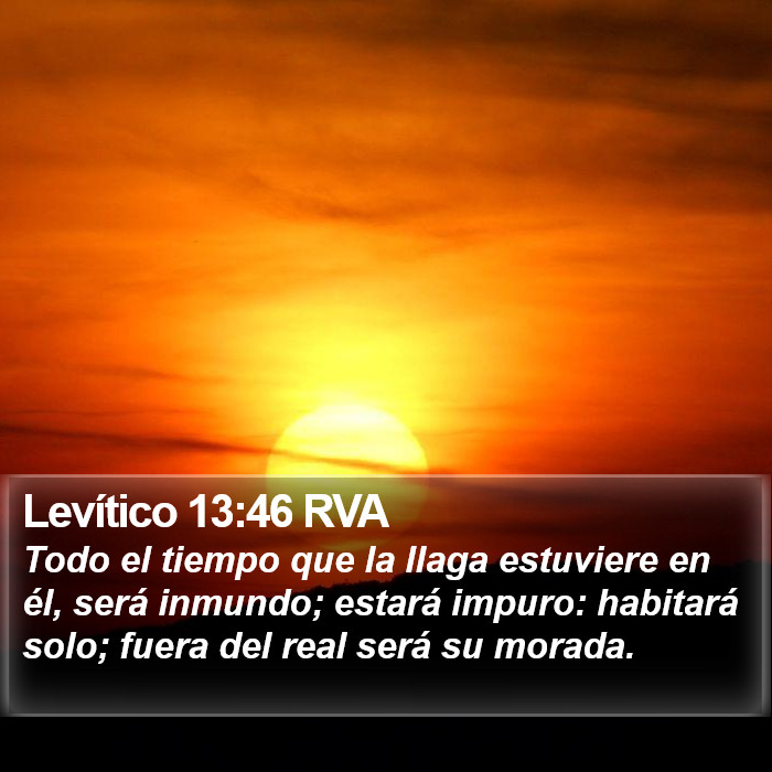 Levítico 13:46 RVA Bible Study