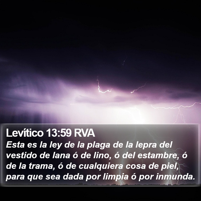 Levítico 13:59 RVA Bible Study