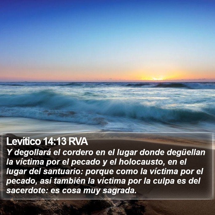 Levítico 14:13 RVA Bible Study