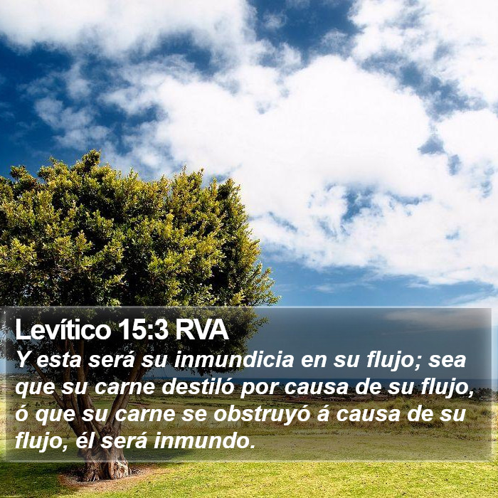 Levítico 15:3 RVA Bible Study