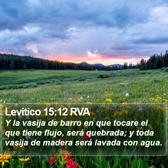 Levítico 15:12 RVA Bible Study