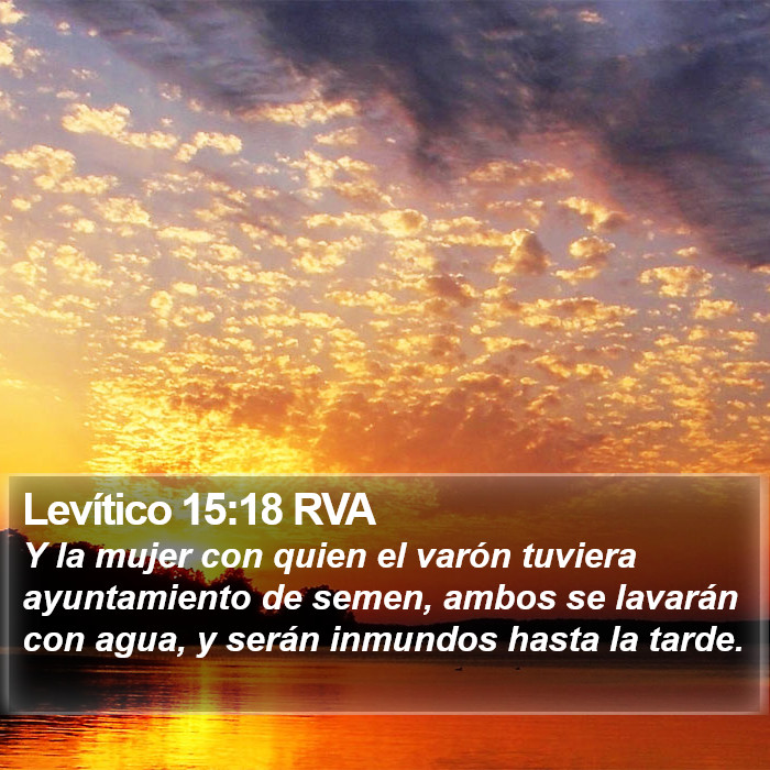 Levítico 15:18 RVA Bible Study