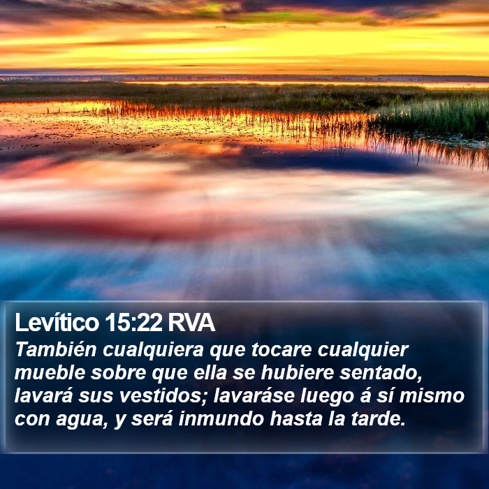 Levítico 15:22 RVA Bible Study