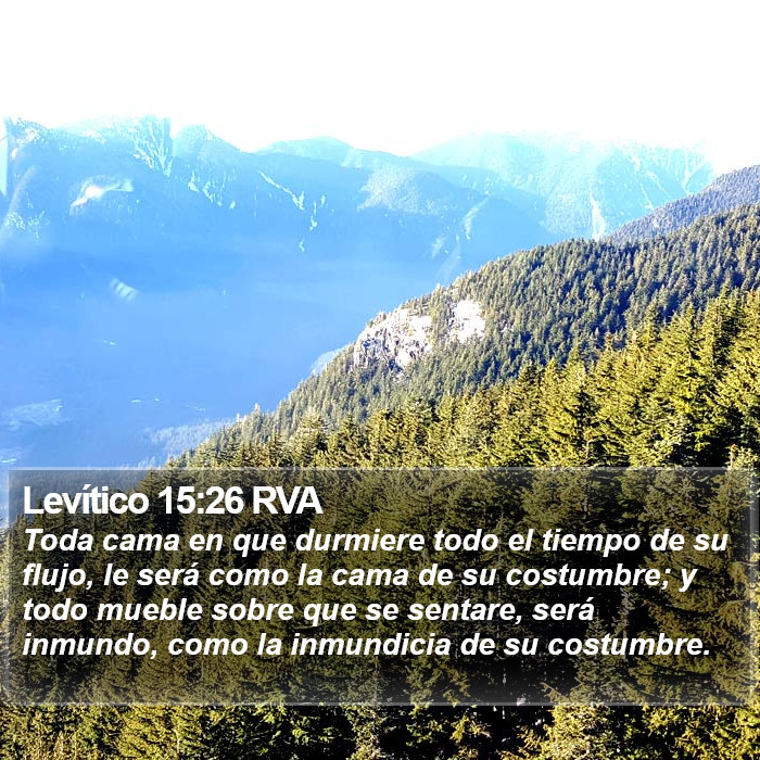 Levítico 15:26 RVA Bible Study