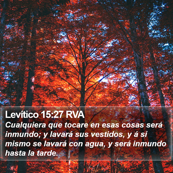 Levítico 15:27 RVA Bible Study