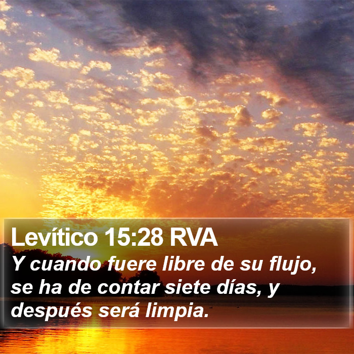 Levítico 15:28 RVA Bible Study