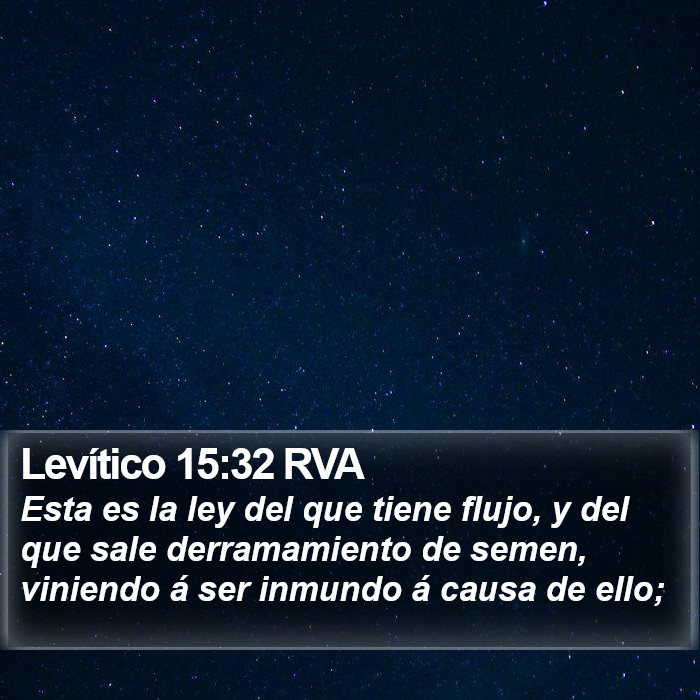 Levítico 15:32 RVA Bible Study