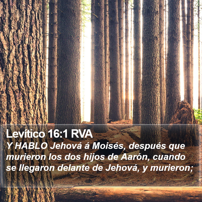 Levítico 16:1 RVA Bible Study