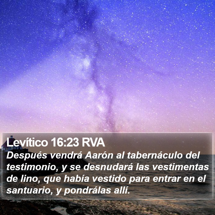 Levítico 16:23 RVA Bible Study