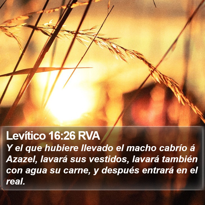 Levítico 16:26 RVA Bible Study