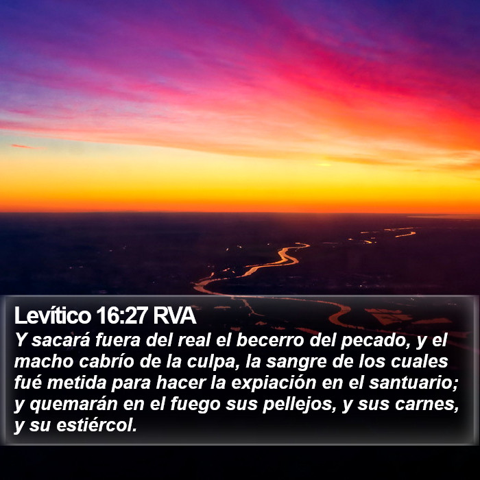 Levítico 16:27 RVA Bible Study