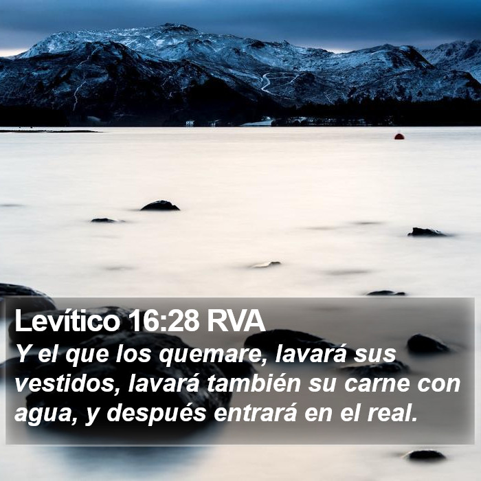 Levítico 16:28 RVA Bible Study