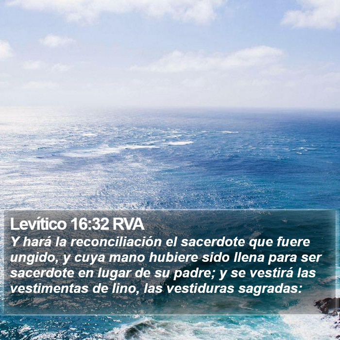 Levítico 16:32 RVA Bible Study