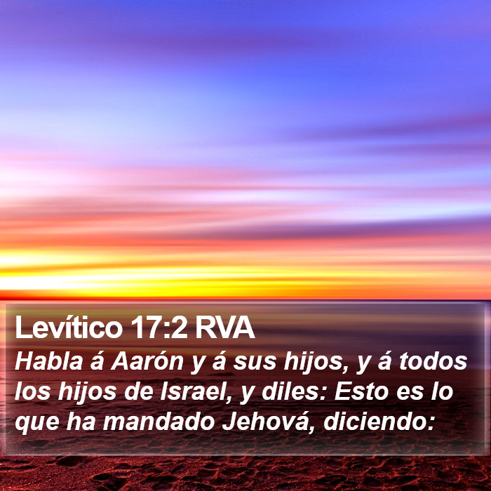 Levítico 17:2 RVA Bible Study