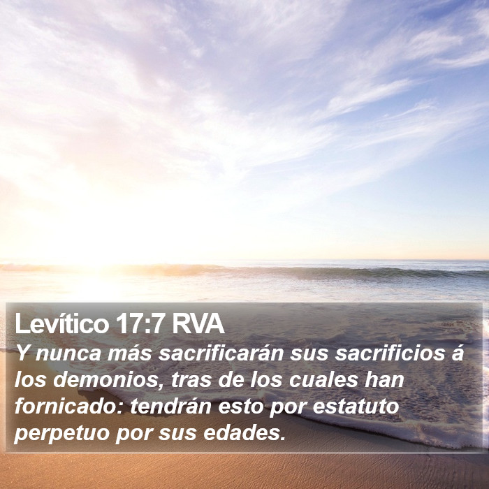 Levítico 17:7 RVA Bible Study