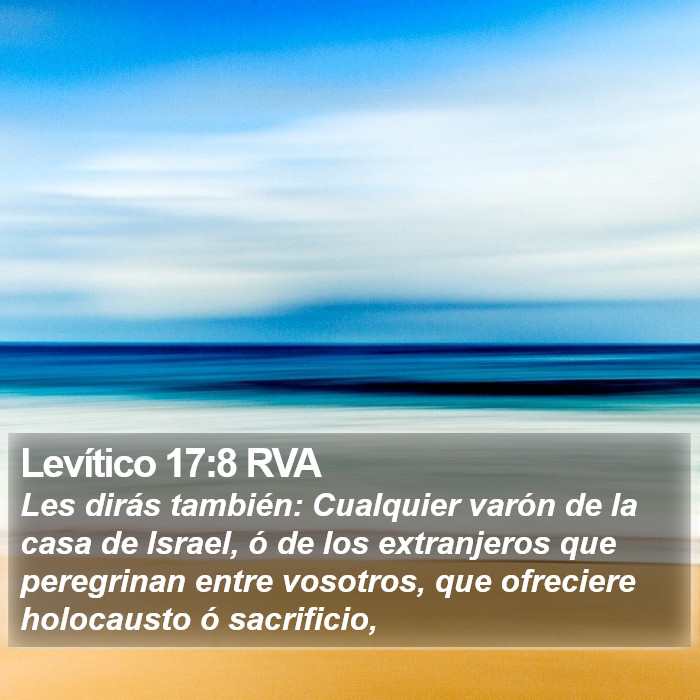 Levítico 17:8 RVA Bible Study