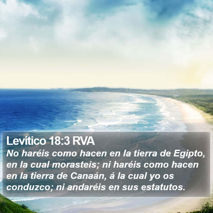 Levítico 18:3 RVA Bible Study