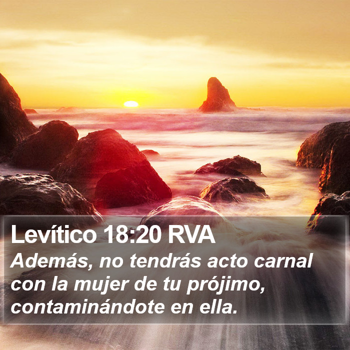 Levítico 18:20 RVA Bible Study