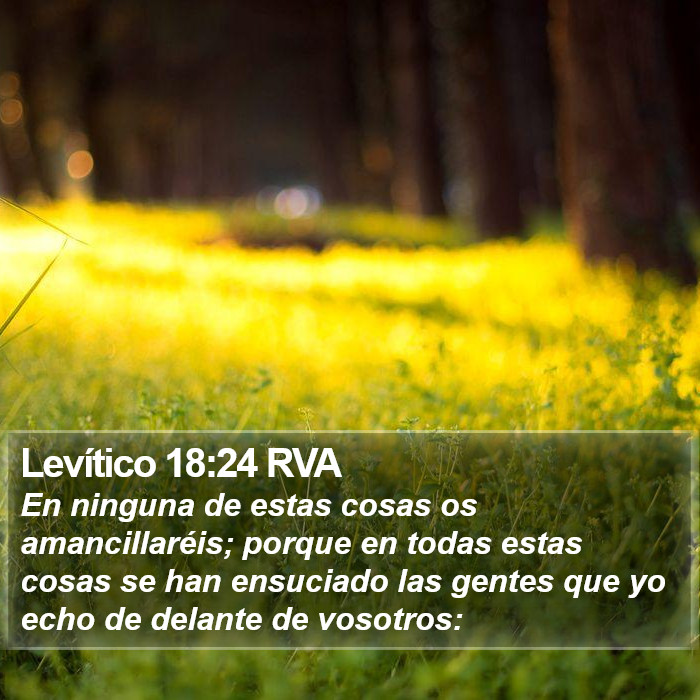 Levítico 18:24 RVA Bible Study