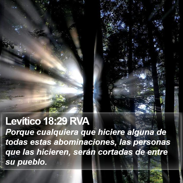 Levítico 18:29 RVA Bible Study