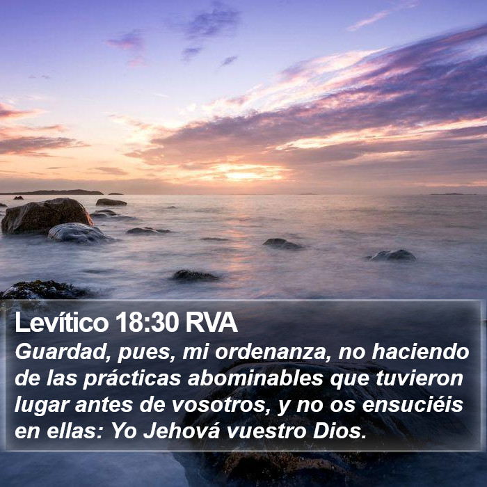 Levítico 18:30 RVA Bible Study