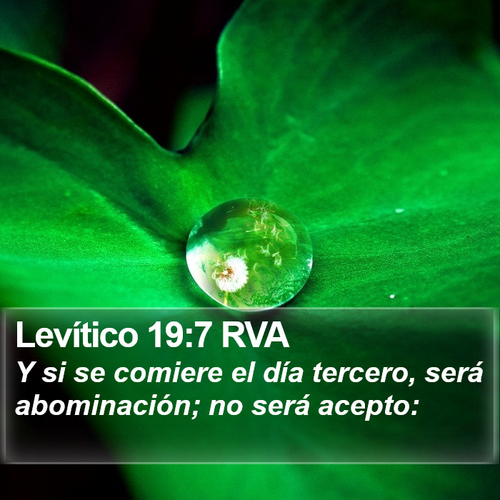 Levítico 19:7 RVA Bible Study