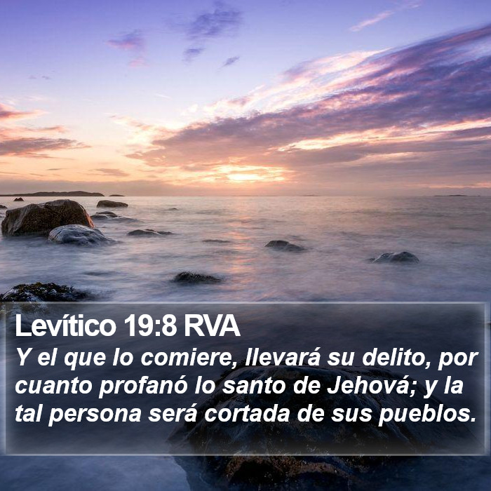 Levítico 19:8 RVA Bible Study