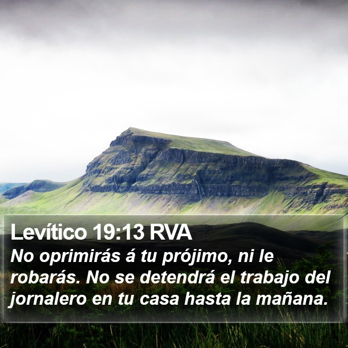 Levítico 19:13 RVA Bible Study