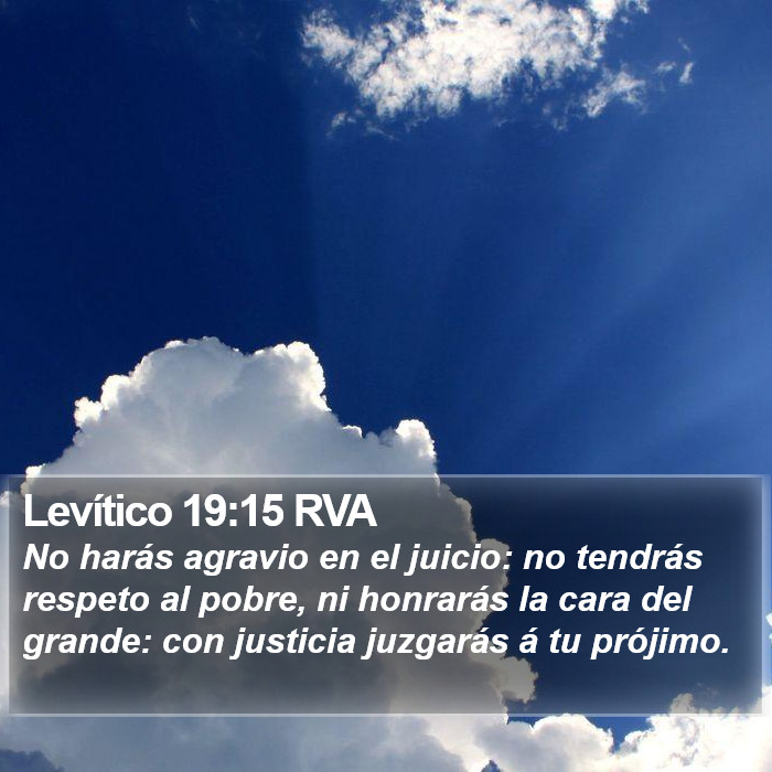 Levítico 19:15 RVA Bible Study