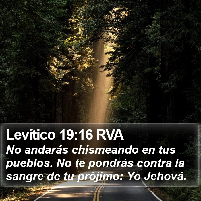 Levítico 19:16 RVA Bible Study