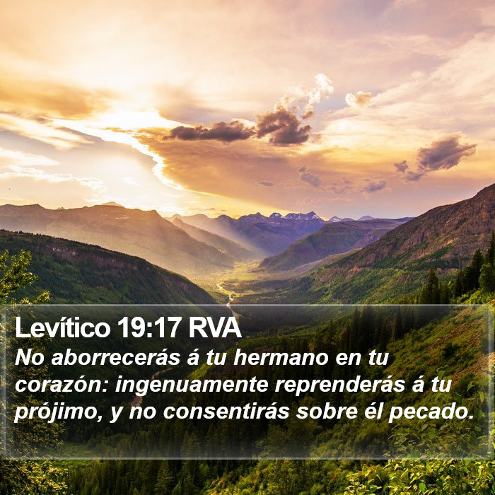 Levítico 19:17 RVA Bible Study