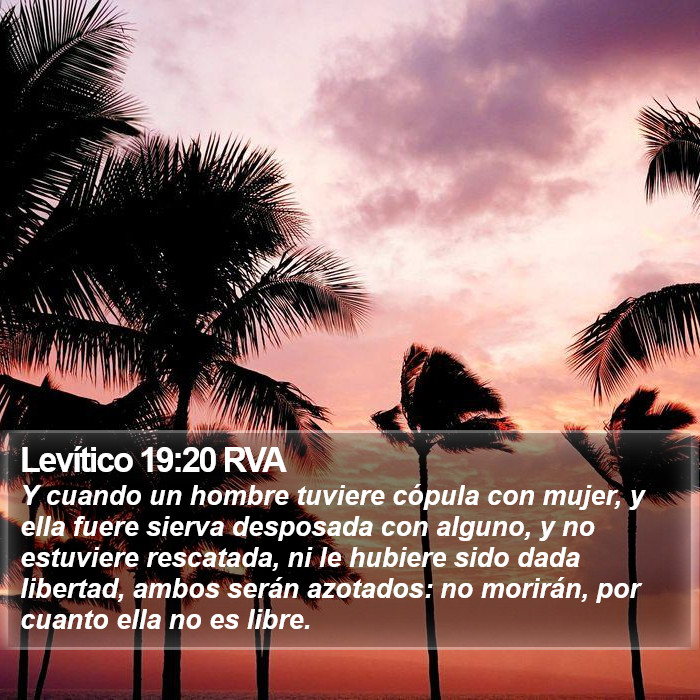 Levítico 19:20 RVA Bible Study