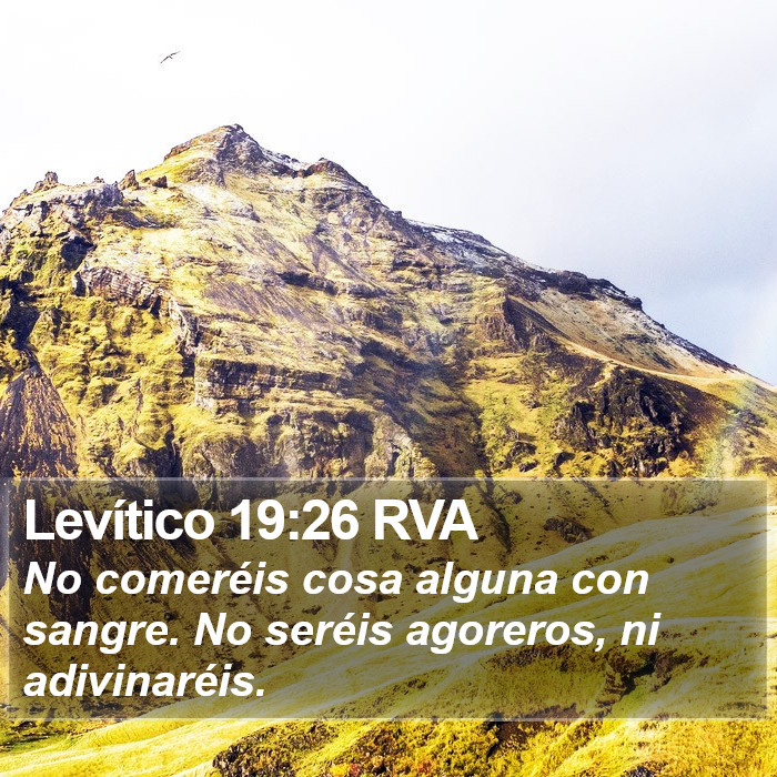 Levítico 19:26 RVA Bible Study