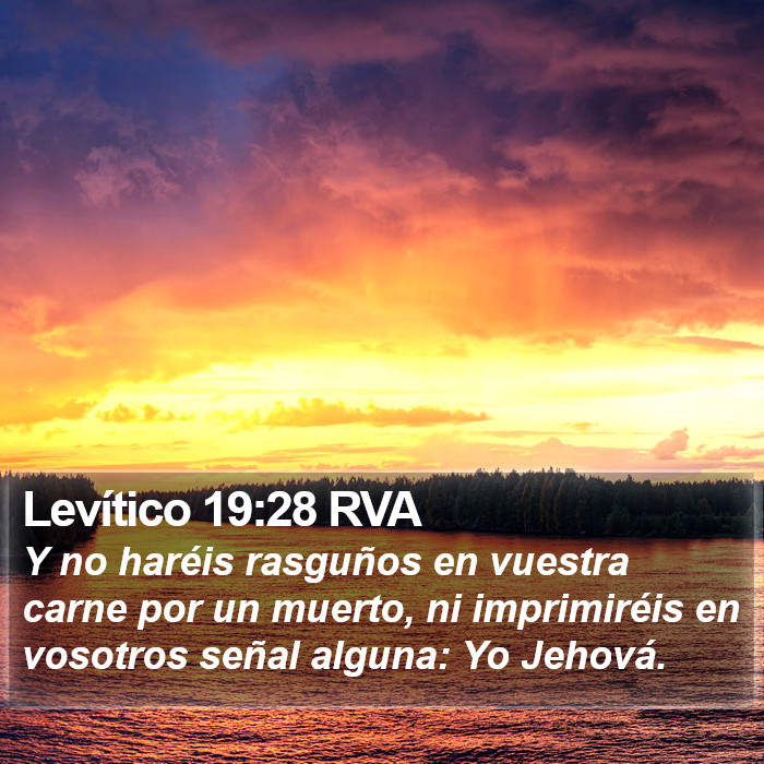 Levítico 19:28 RVA Bible Study