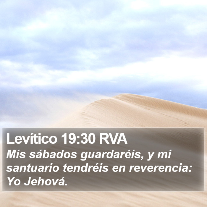 Levítico 19:30 RVA Bible Study