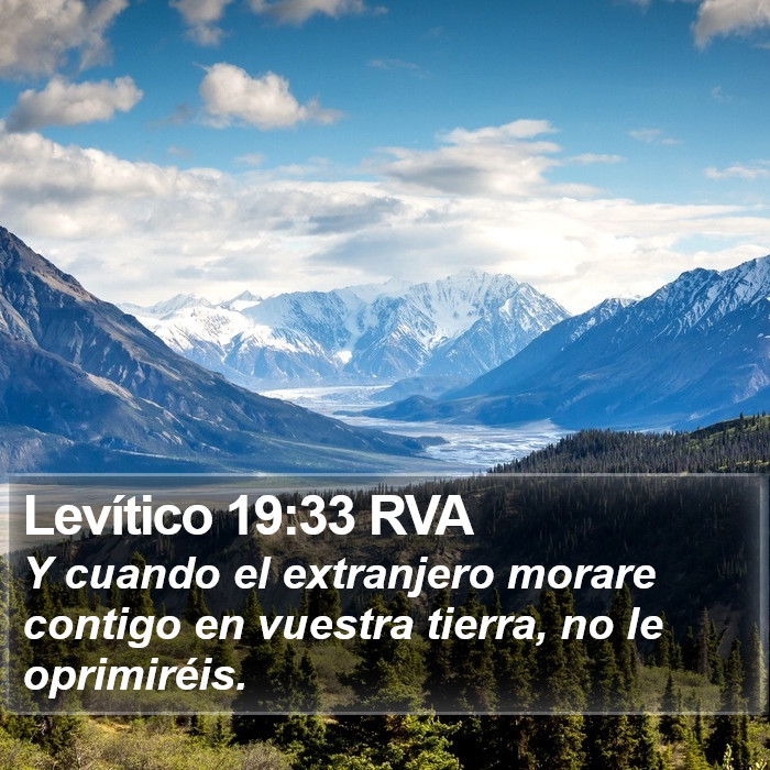 Levítico 19:33 RVA Bible Study