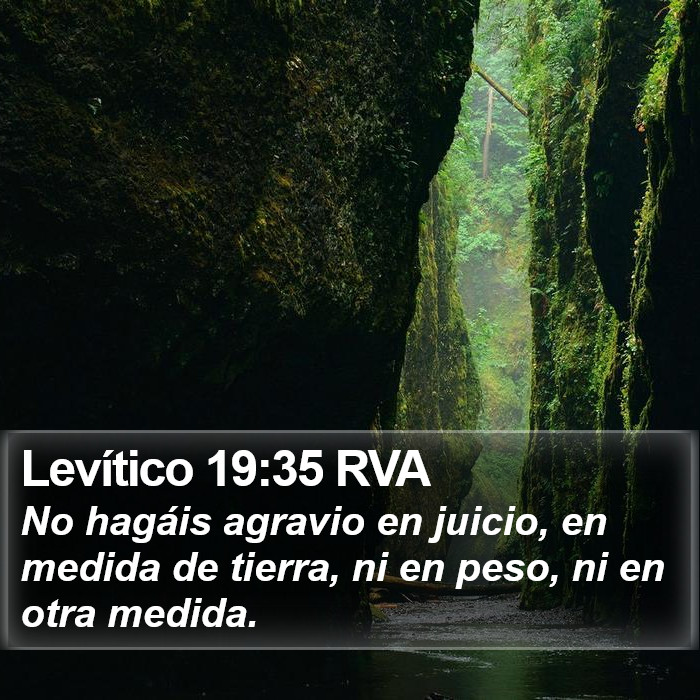 Levítico 19:35 RVA Bible Study